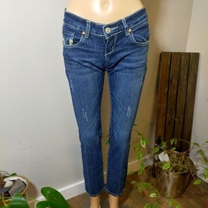 True Religion skinny jeans Blue Denim Low Rise Pants